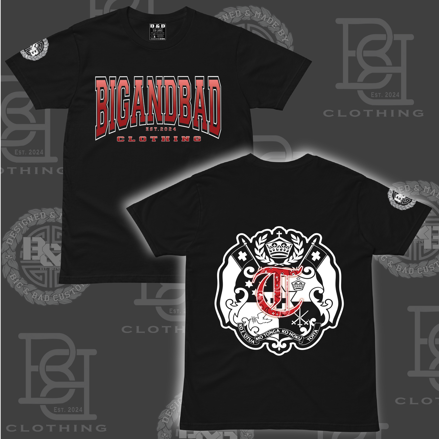 BIG&BAD CLOTHING – RED TONGAN EMBLEM EDITION