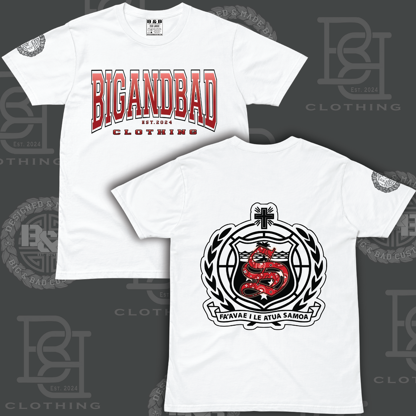 BIG&BAD CLOTHING – RED SAMOAN EMBLEM EDITION